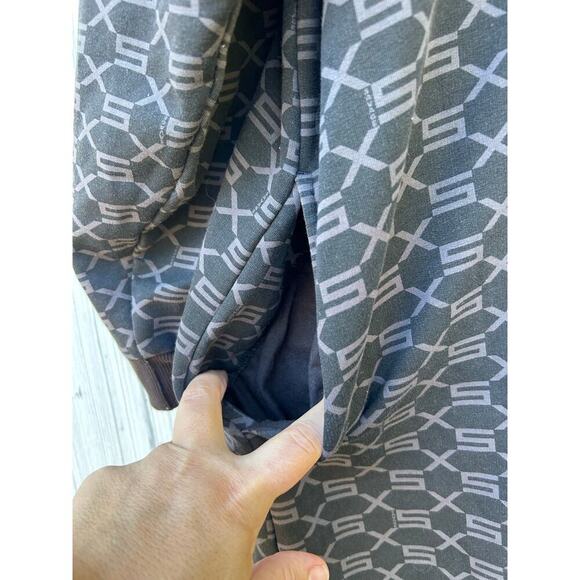 Savage X Fenty Forever Savage Hooded Black Monogram Zip Front Onesie Size 1X - Picture 7 of 9